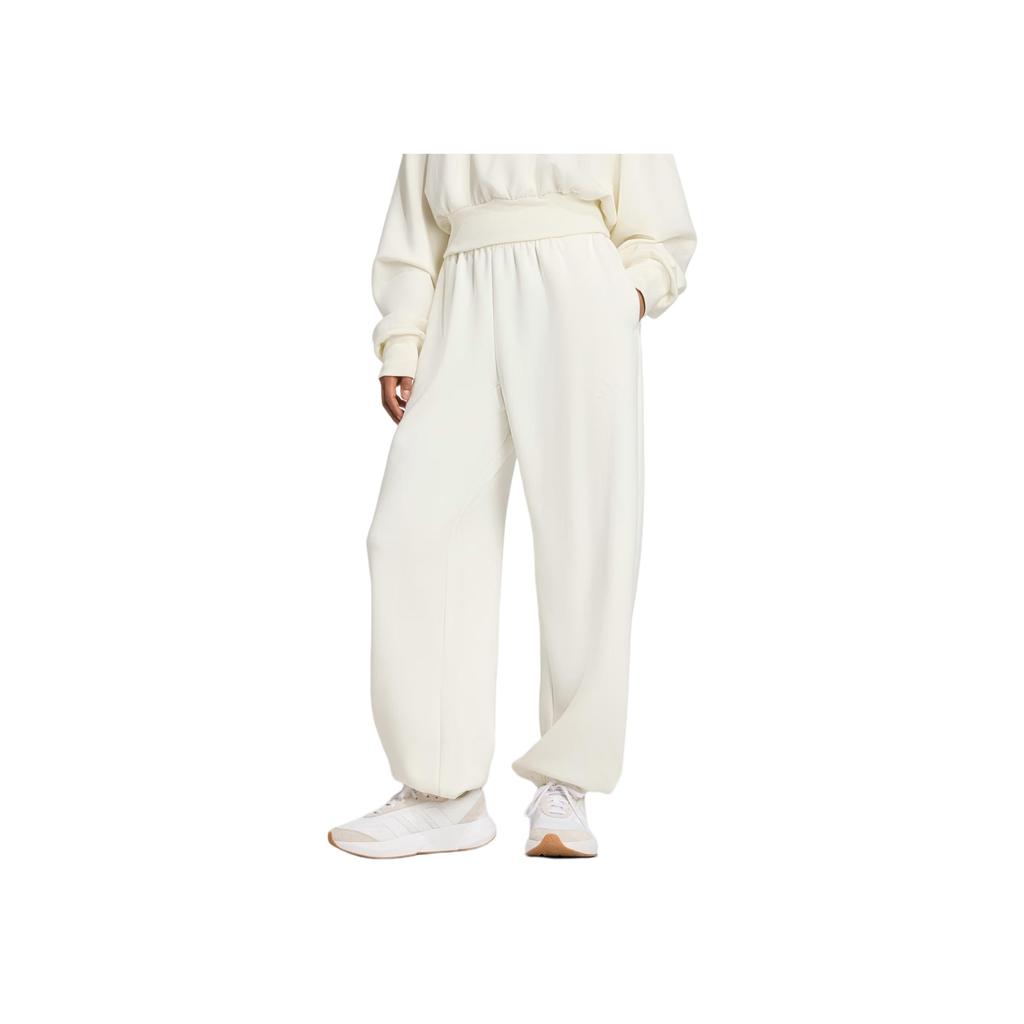 adidas Logo Loose Fit Cuffed Knit Joggers Women Joggers Off-White JV9896
