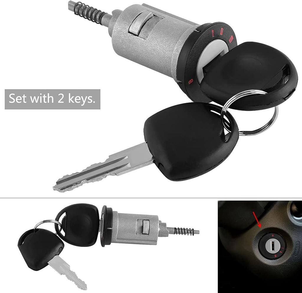 For Vauxhall Opel Corsa C Combo C Meriva A Tigra B Astra G Zafira A Car Ignition Switch Lock Cylinder With 2 Keys 9115863 913654