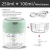 Electric Mini Garlic Chopper,100/250ML Food Chopper Garlic Mincer USB Garlic Chopper,Chili Chopper,Portable Small Food Processor