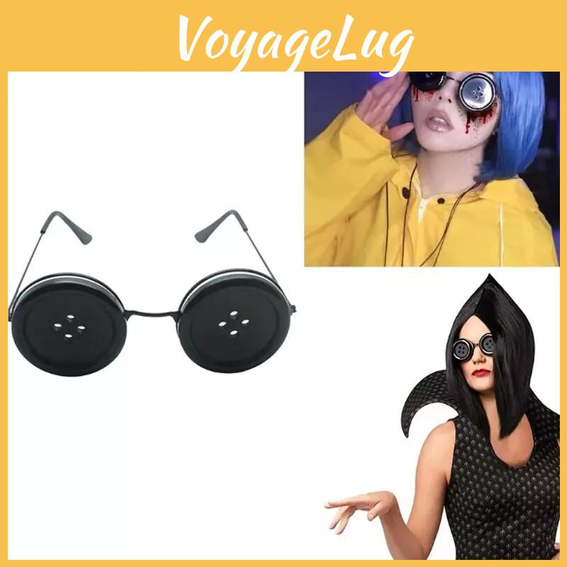 Unique Anzwtloyy Button Glasses Fashionable Costume Accessory For Halloween Dress Up