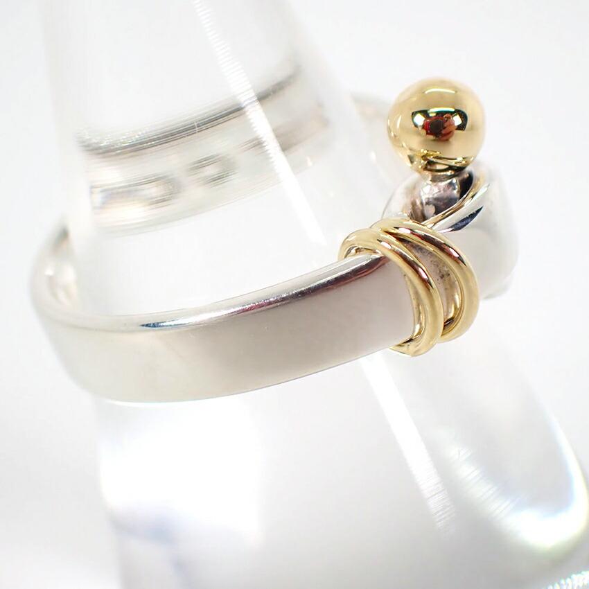 [Used] TIFFANY 925/750 Hook & Eye Ring / Size 8 / J77-2