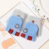 Cartoon Baby Chick Unisex Flip-Top Warm Gloves for Kids - Autumn/Winter