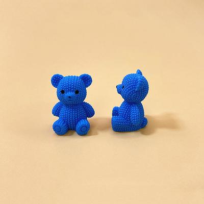1Pc Solid Colored Stereo Simulation Bear Miniatures Sitting Bear Creative Ornament Desktop Decoration Diy Jewelry Cute Animal