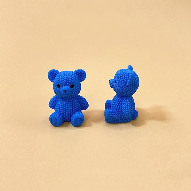 

1 шт. Однотонный Стерео Симуляция Медведь Миниатюры Сидящий Медведь Креативное Украшение Настольное Украшение DIY Ювелирные изделия Милое Животное