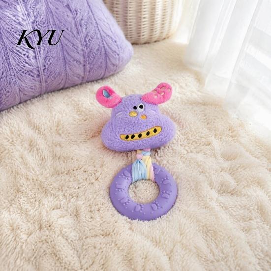 Boredom Buster Toys for Home Squeaky Dog Chew Toy, Rubber Ring with Stuffed Puppy, Safe TPR Material Pet Supplies Interactive Fetch Tug Toy Aggressive