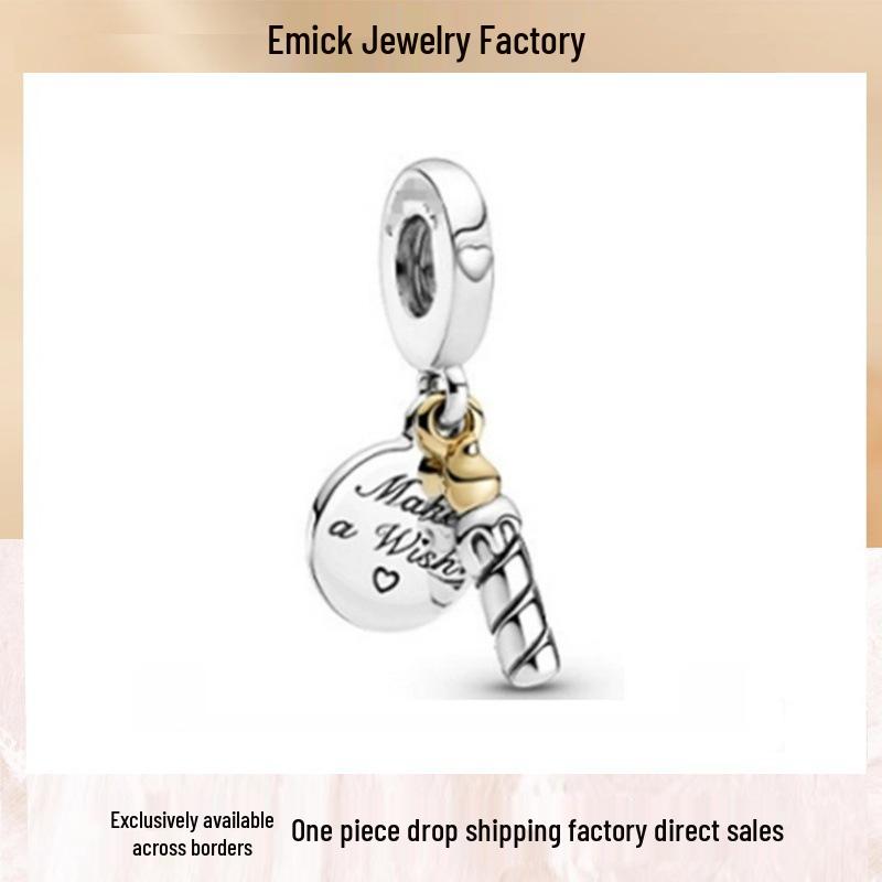 Original Beaded Panjia DIY Pendant - Disney Rainbow & Lavender Style