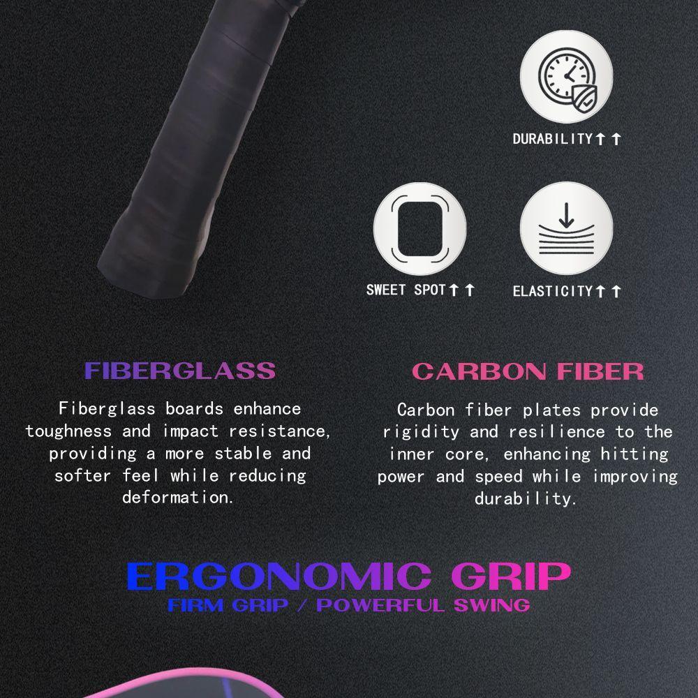 Hellfire PRO4 Tornado Pickleball Paddle T700 Carbon Fiber Hot Press Sports Grade Racket