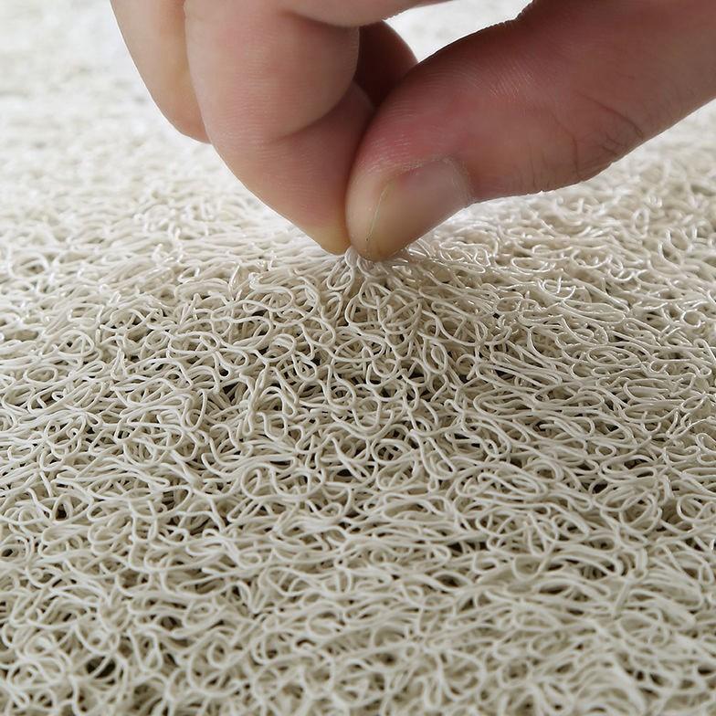 Door Floor Mat Dirt-Resistant Leave-In Pvc Silk Ring Floor Mat Cute Household Entrance Door Mat Foot Pad