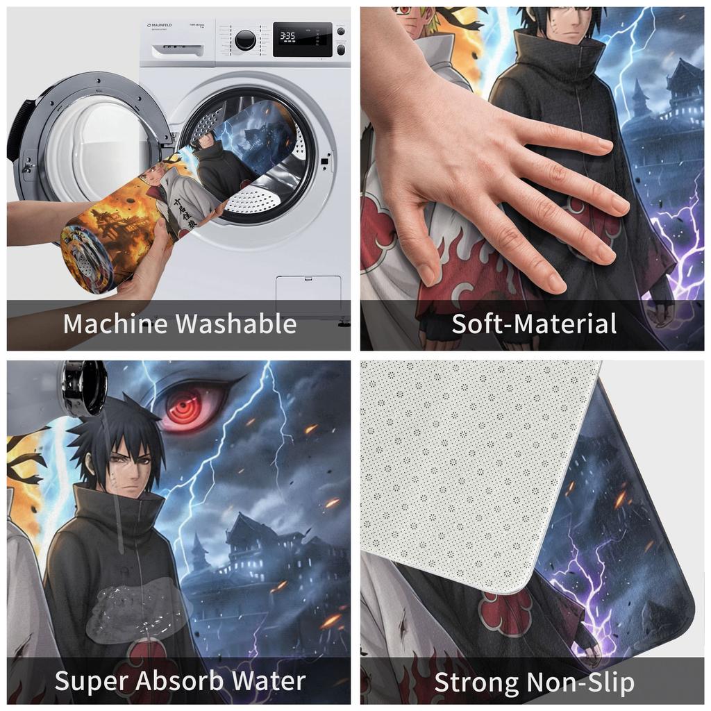 Anime Itachi Uchiha Narutos Doormat Non-Slip Bathroom Kitchen Mat Toilet Floor Door Entrance Carpet Rug