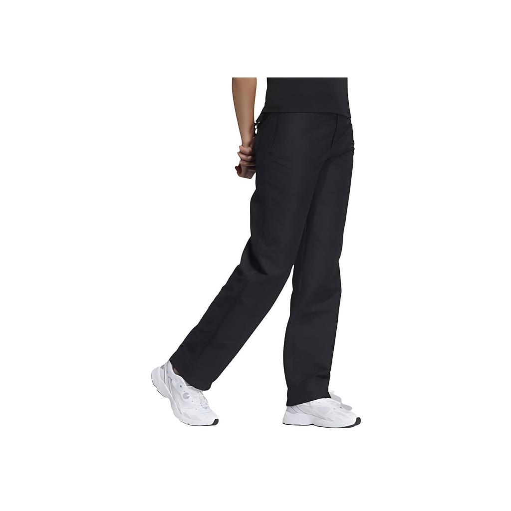 Adidas Originals Clover Logo Embroidered High Waist Straight Casual Pants Women Bottoms Black HE6591