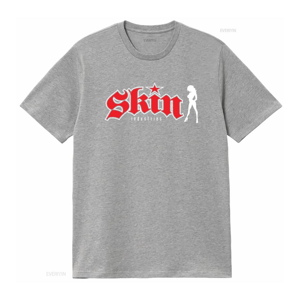 Funny New Skin Industries Logo Mens T Shirt Made Form USA Size vintage Washed streetwear Versatile Top For Everyday Wear