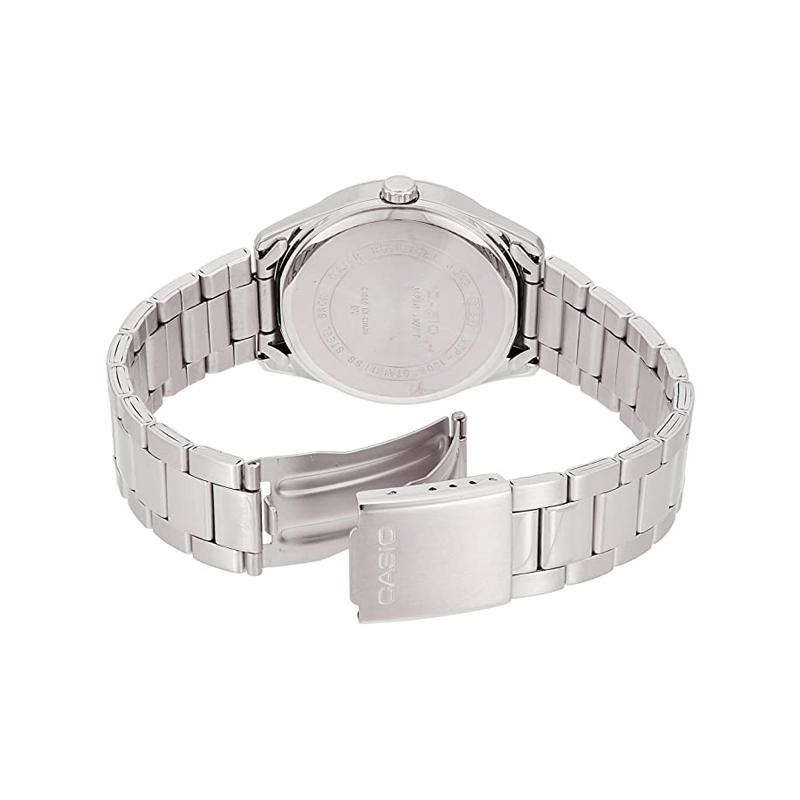 Casio ENTICER Series Business Casual Classic Pointers Quartz Movement Stainless Steel Strap Japanese and Korean Watch Men's Watch White MTP-1302D-7A1