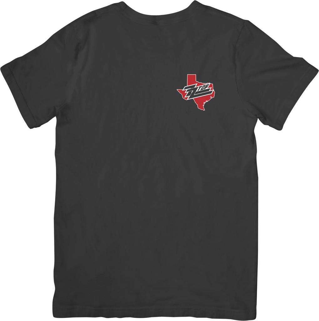 ZZ Top Logo Musik Unisex Passform für Herren Damen Qualitäts Baumwolle T-Shirt Schwarz