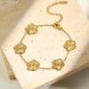 Exquisite 304L Stainless Steel Flower Bracelet For Women Golden Plum Blossom Temperament Bracelet Workday Jewelry Gift