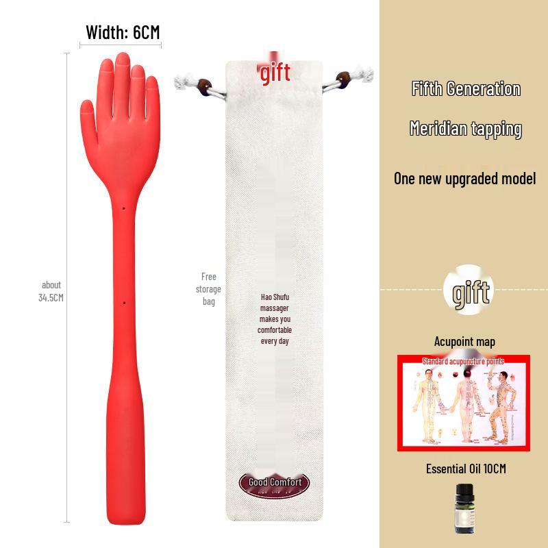 Multi-Purpose Silicone Gua Sha  Tapping Massage Tool красный
