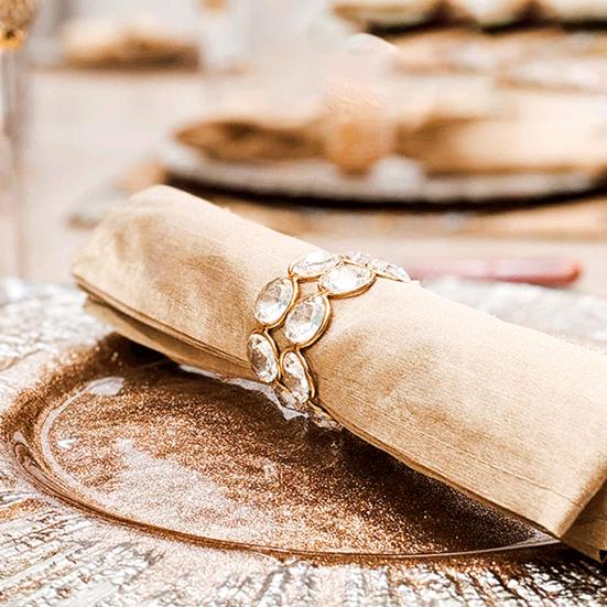 6 Teile/satz Serviettenring Luxus Faux Kristall Perlen Metall Glänzend Elegante Tischdekoration Abendessen Serviettenhalter Schnalle Hochzeit Party Festival Lieferungen