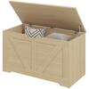 Rustic Entryway Storage Chest, 80 x 40 x 45 cm, Natural Wood