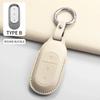 Car Key Case Cover Shell Fob for Leapmotor T03 S01 C11 for 2023-2025 Leapmotor C01 T03 S01 C11 Leap Motor PU Leather Keyring