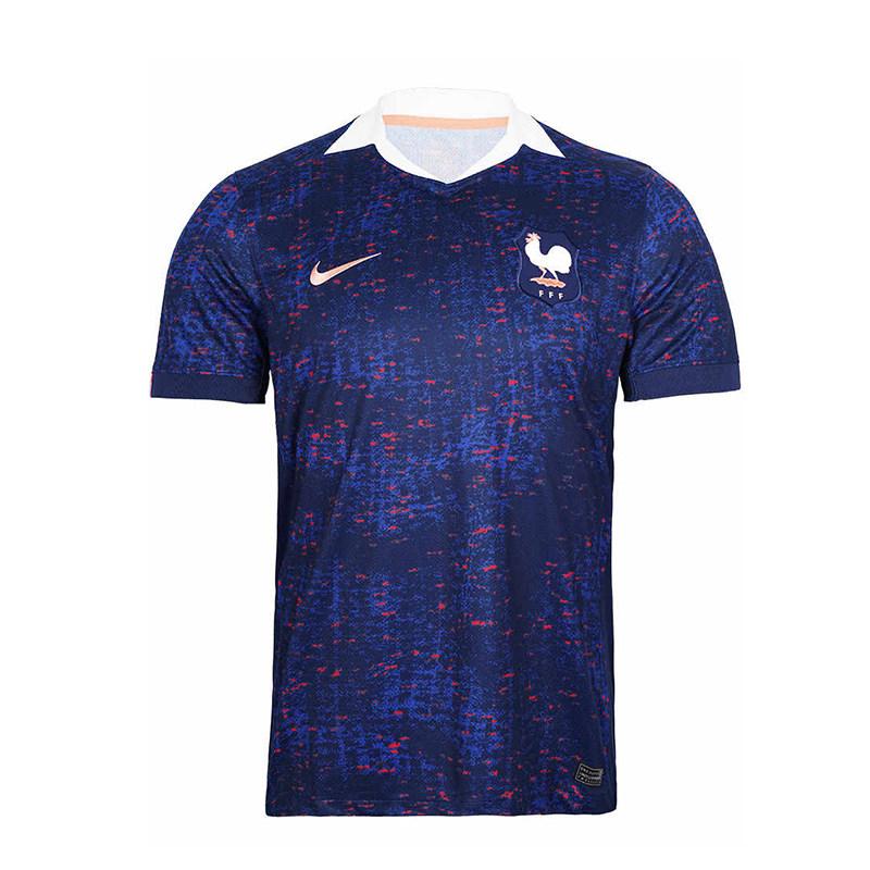 

Nike France 2025 Season Home Fan Version Short-Sleeved Football Shirt for Men Navy Blue L