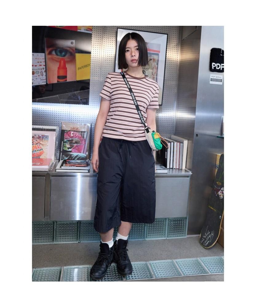 Saendeusaundeu (Unisex) Synthetic Bermuda Banding Shorts Black