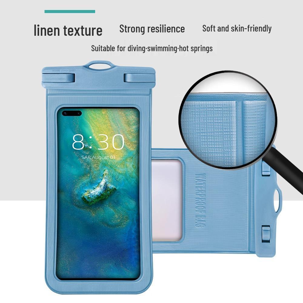 Wasserdichte Touchscreen-Handytasche zum Schwimmen, Tauchen und für Unterwasserfotografie mit Trageband.