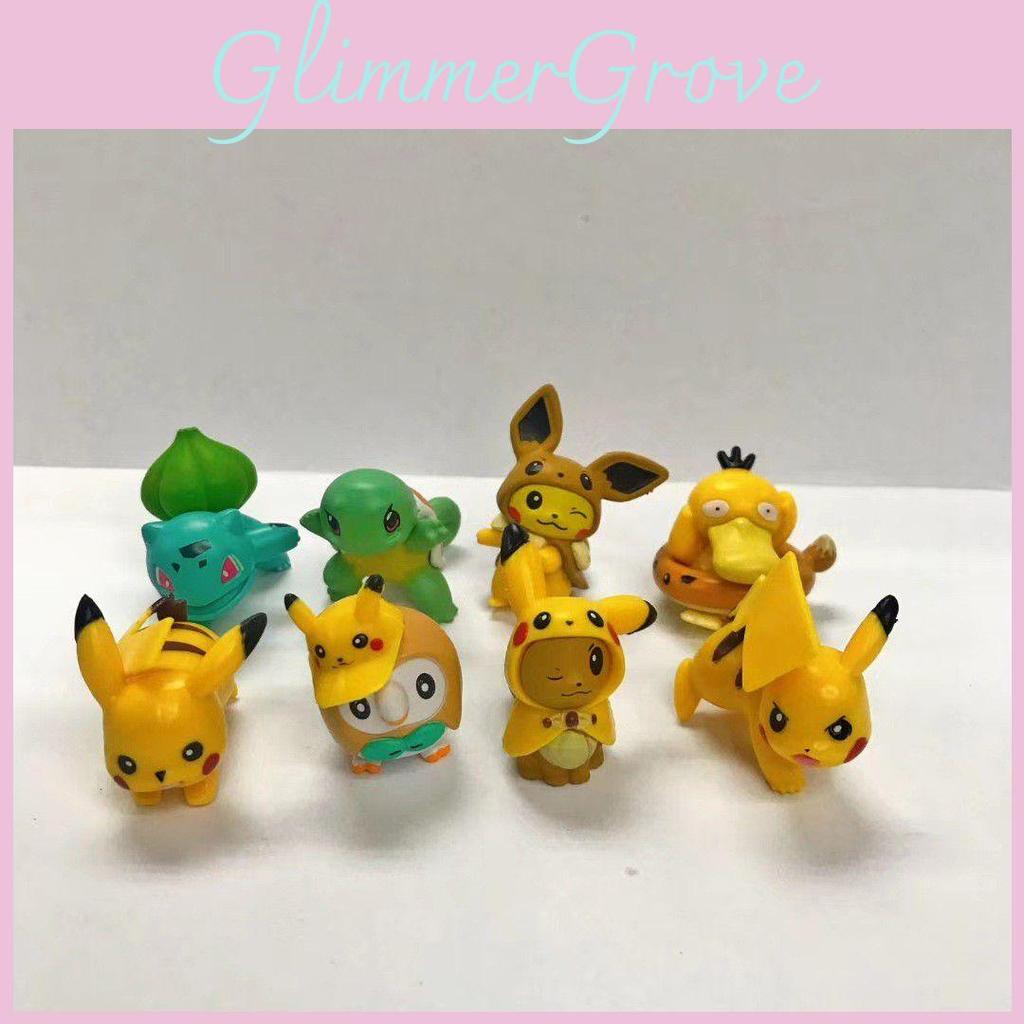Fantastic Set Of 8 Pokemon Pikachu Figures Perfect For Collectors Or Kids!