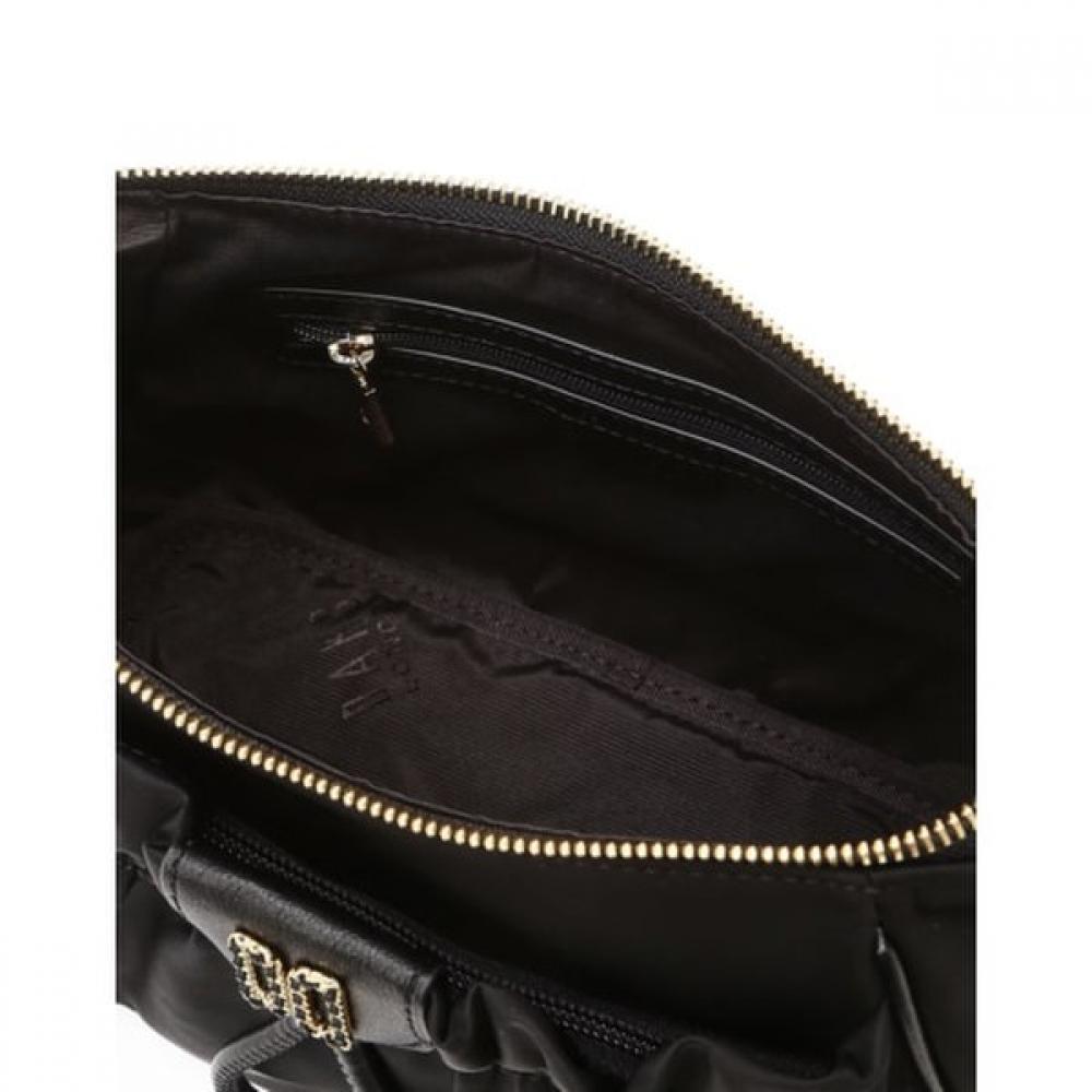 Daks Black Dd Decoration Shirring Point Nylon Shoulder Bag Dcba6f347bk