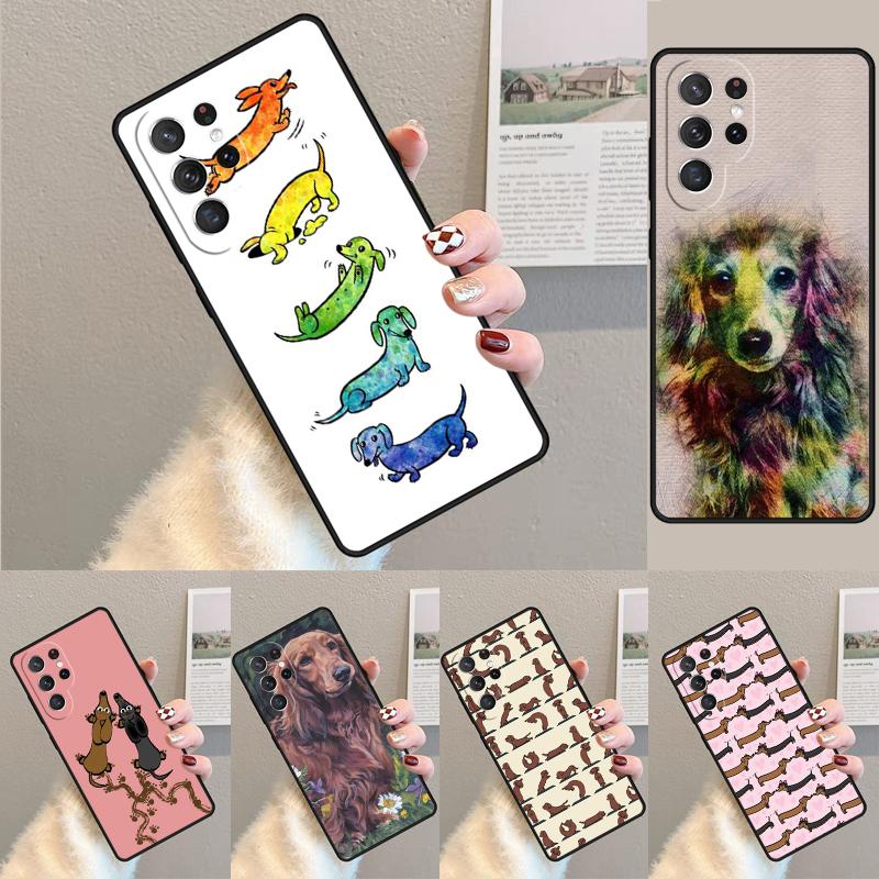 Cute Dachshund Dog Phone Case for Samsung Galaxy Note 10 Pro S26 Ultra S23 S24 FE S25 S21 S22 PLUS Shockproof Cove