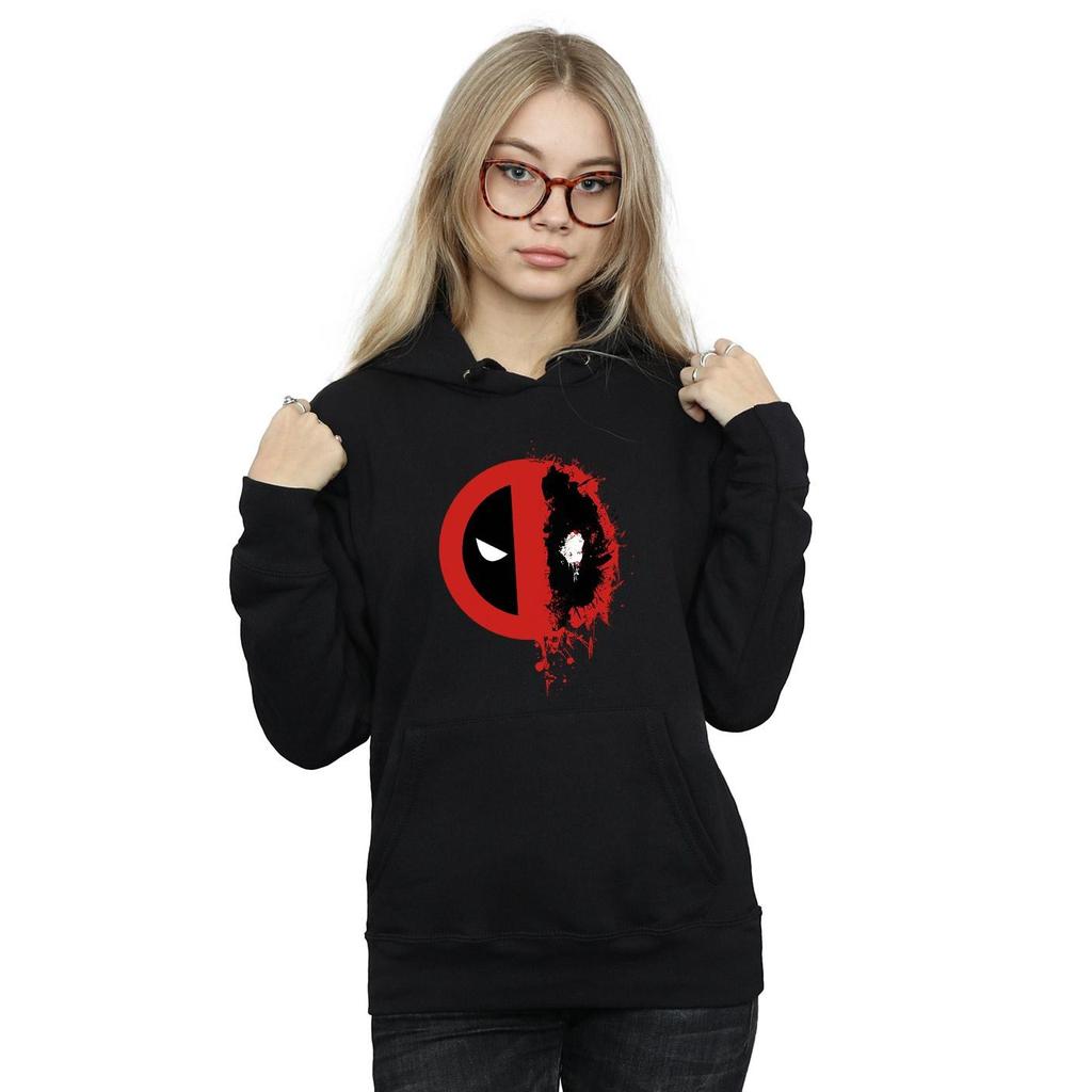 Marvel Womens/Ladies Deadpool Split Splat Logo Hoodie