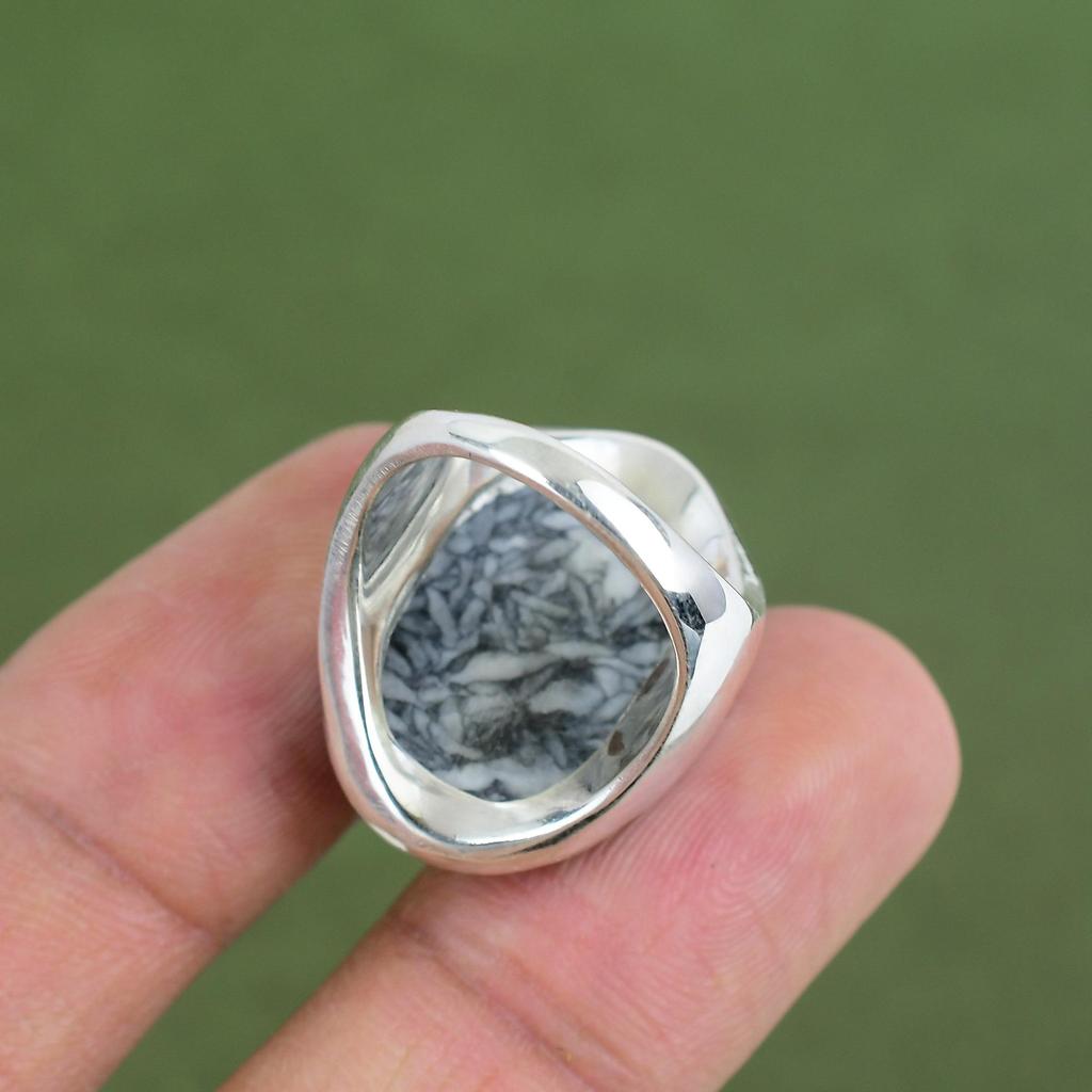 Pinolith-Jaspis Ring 925 Sterling Silber Ring Edelstein Handgefertigter Ring Schöner Pinolith-Jaspis Schmuck Geschenke Für Ihn In Ringgröße Erhältlich