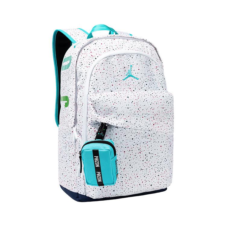 Jordan Starry Sky 26L Large Capacity Splash Print Trendy Polyester Backpack Unisex backpack Aurora-Blue JD2533215GS-003 Large