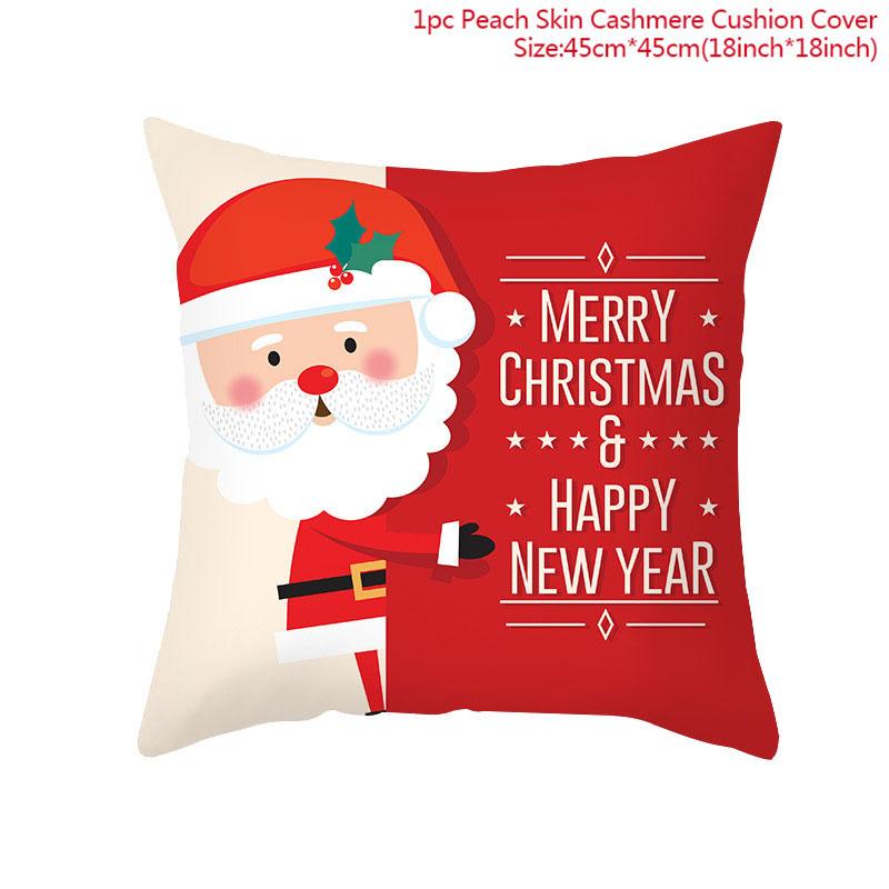 Home Decor Merry Christmas Pillowcase Home Christmas Decorations Christmas Gift Ornament Pillowcase 45x45cm Funda De Almohada