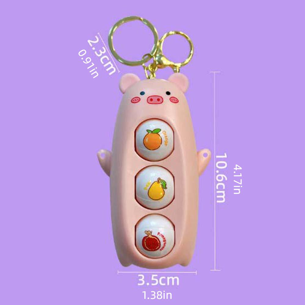 Panda Deer Pig Face Makeup Toy Keychain Plastics Press Face Changing Toy  Kids Playing Supplies
