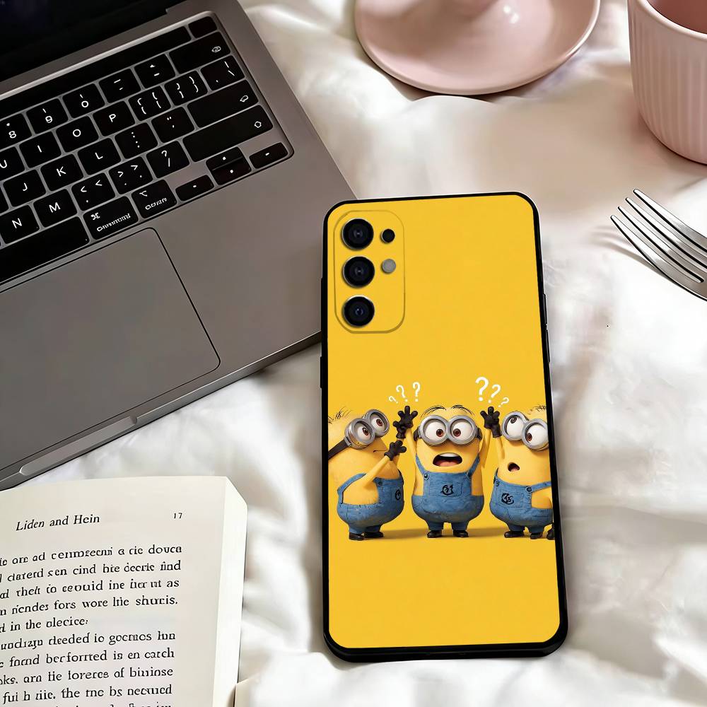 Cute M-MinionT Phone Case For Samsung S25,S24,S21,S22,S23,S30,Ultra,S20,Plus,Fe,Soft Silicone Black Cover