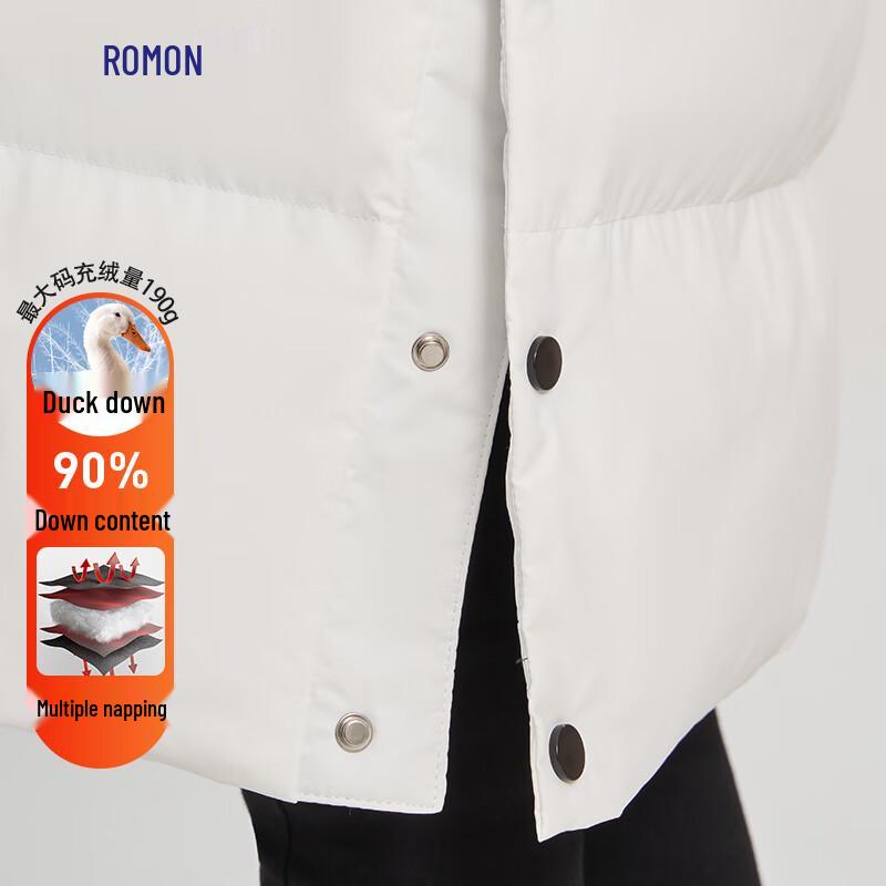 Luomeng Women's 90% Duck Down Long Hooded Winter Jacket