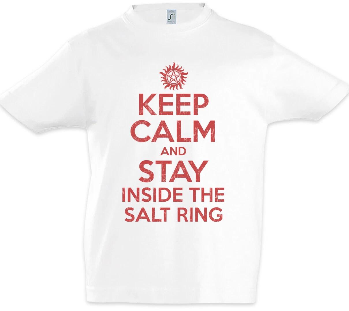Keep Calm And Stay Inside The Salt Ring Kids Boys kids boys T-Shirt Supernatural Salt 140