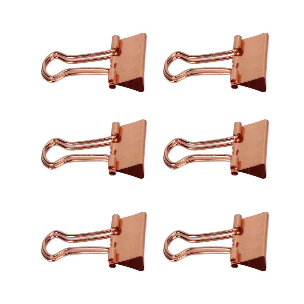 Clips Metal Hollow Long Tail Small Paper Clamps for Documents Tickets Gold 12pcs