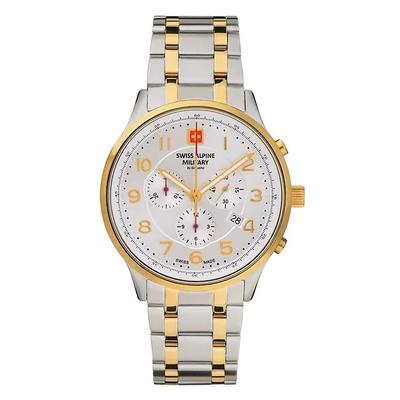 Skymaster Chronograph Two Tone Stainless Steel Silver Dial Quartz 7084.9142 100M Men's Watch