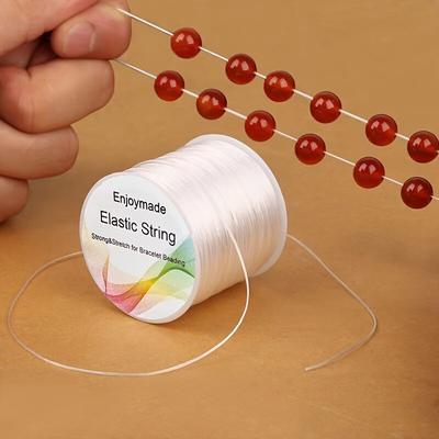2 piezas de cordón elástico transparente para hacer pulseras y collares, para hilo de coser