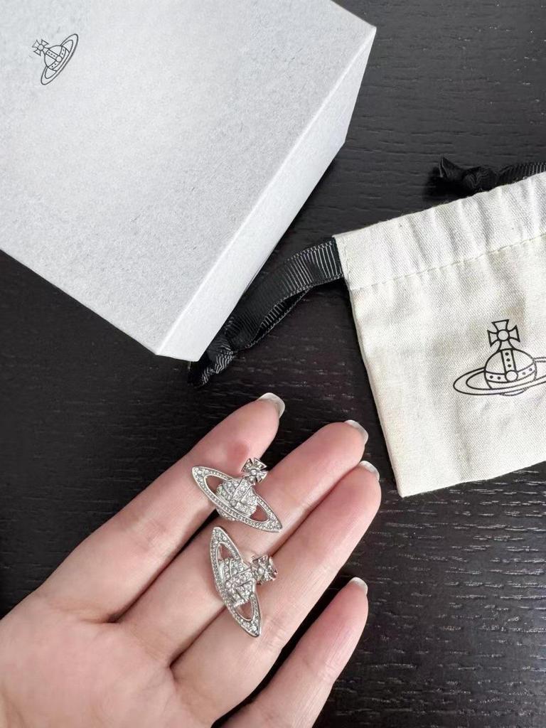 Empress Dowager Full Diamond Stud Earrings - Trendy Minimalist Design