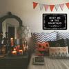 Gothic Cemetery Halloween Metal Wall Sign Vintage Waterproof Outdoor Wall Decor