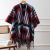 Women Long Ethnic Style Tassel Double Sided Warm Travel Shawl Cape