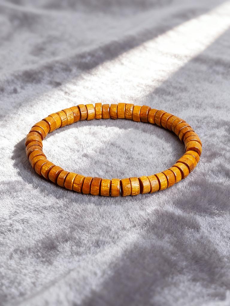 Retro Style Gold color Volcanic Lava Stone Beaded Bracelet Brown Wood Beads Energy Reiki Charm Grounding Protection Jewelry Gift