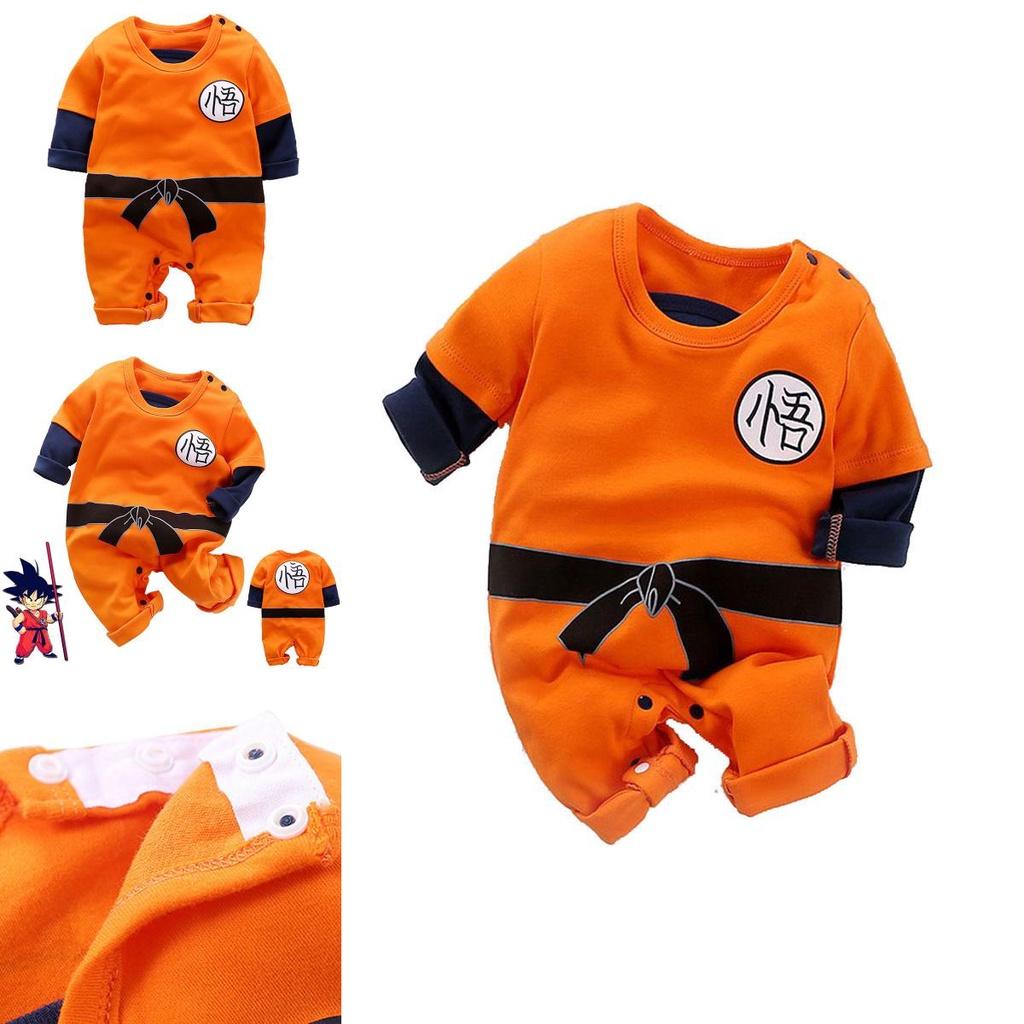 Adorable Newborn Baby Boys Dragon Ball Z Cosplay Romper Bodysuit For Halloween