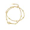 S925 Sterling Silver Double-Layer Stacked Round Ring Bracelet, Exquisite Light Luxury Design, High-End Jewelry for Women