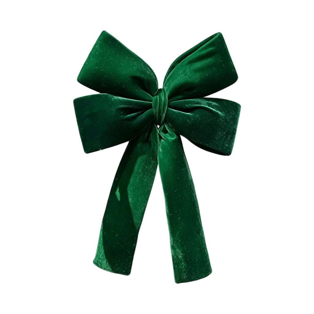Velvet Bow Ornament Large Decorative Bow for Christmas Tree Hanging 3D Bow Accent for Holiday Scene Decoration