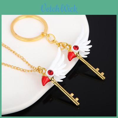 Cardcaptor Sakura Clow Card Transformatiemedaljon Met Meerlaagse Legeringsketting Voor Tieners