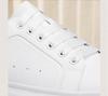 Men's White Height-Increasing Sneakers with Thick Sole, Invisible Inner Lift, and Casual Style, Large Sizes Available, 10cm Boost.