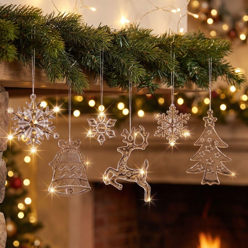 Crystal Ice Drop Snowflake Pendant Decorations Tree Hanging Decorations Party Supplies