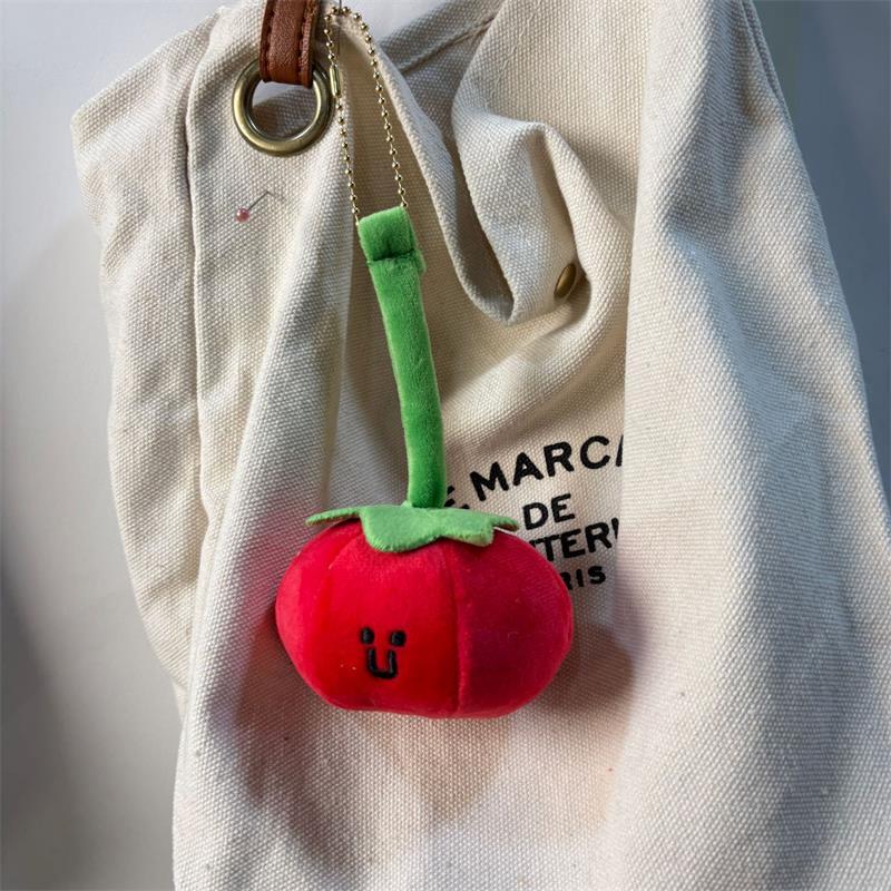 1/2 Pezzi Bambola Peluche Frutto Pomodoro Carina Divertente Giocattolo di Peluche Portachiavi Ciondolo Borsa Appendi Fascino Decorazione Ricompensa Regalo di Compleanno Portachiavi per Coppia